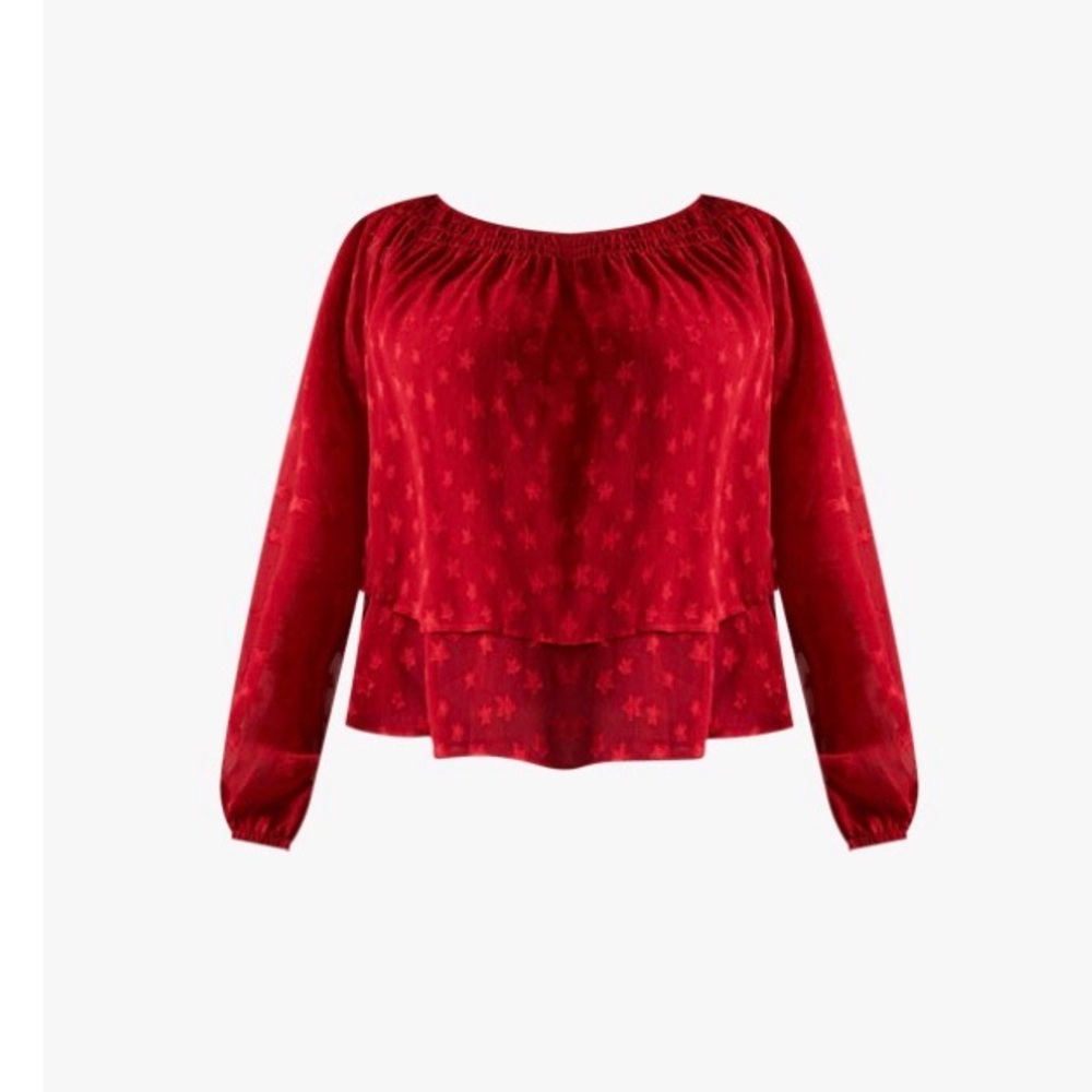 Torrid Red Layered Blouse